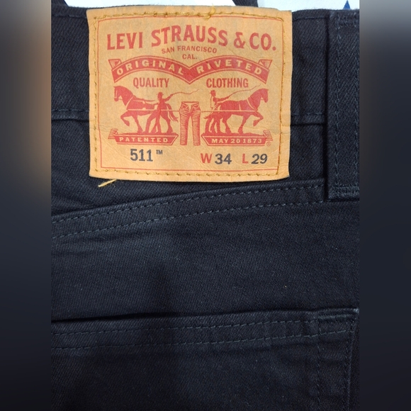 Levi's Men's Slim Black Jeans - Picture 6 of 8